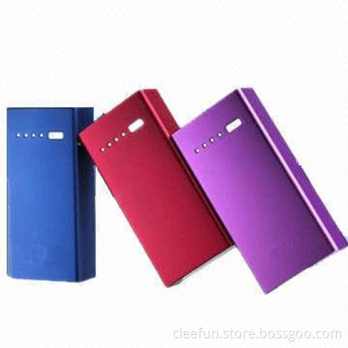 Metallic External Power Bank with LED Light for Emergency, 5- to 6-hour Charging Time